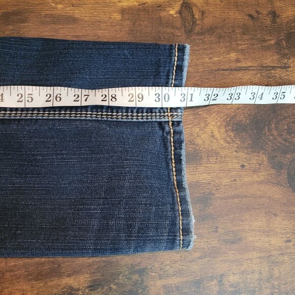 Silver Jeans Womens 28 Lola 17" Straight Embellished Medium Dark Wash Stretch - Picture 9 of 11